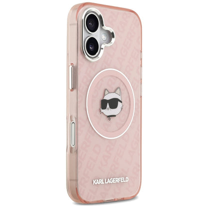 Étui MagSafe pour Apple iPhone 17, Karl Lagerfeld, IML Choupette's Head, Rose