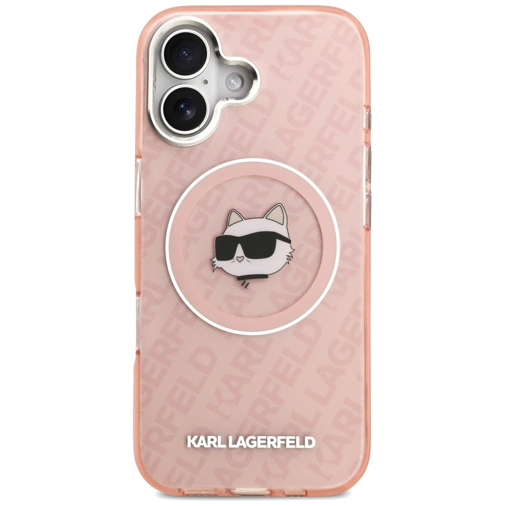 Étui MagSafe pour Apple iPhone 17, Karl Lagerfeld, IML Choupette's Head, Rose