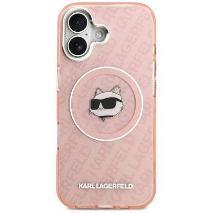 Étui MagSafe pour Apple iPhone 17, Karl Lagerfeld, IML Choupette's Head, Rose