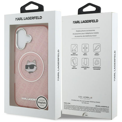 Étui MagSafe pour Apple iPhone 17, Karl Lagerfeld, IML Choupette's Head, Rose