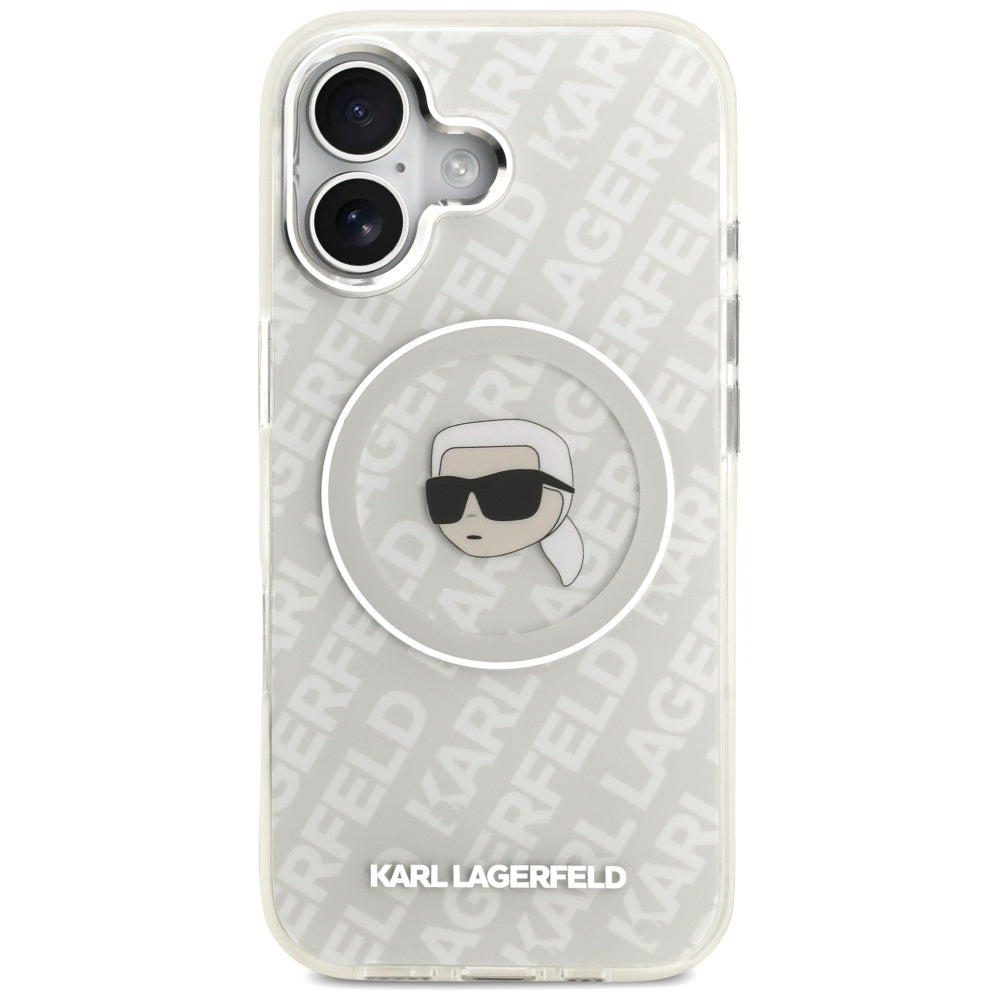 Housse MagSafe pour Apple iPhone 17, Karl Lagerfeld, IML Karl's Head, Gris