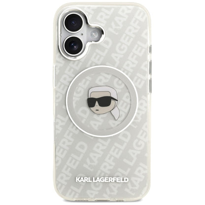 Housse MagSafe pour Apple iPhone 17, Karl Lagerfeld, IML Karl's Head, Gris