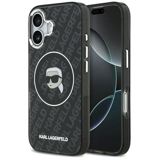 MagSafe Hülle für Apple iPhone 17, Karl Lagerfeld, IML Karl`s Head, Schwarz
