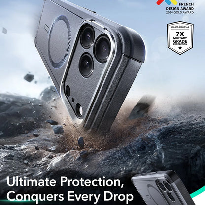 MagSafe Hülle für Apple iPhone 17 Pro, ESR, Cyber Armor Kickstand, Grau