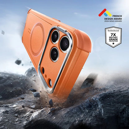 MagSafe Hülle für Apple iPhone 17 Pro, ESR, Cyber Armor Kickstand, Orange