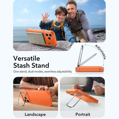 MagSafe Hülle für Apple iPhone 17 Pro, ESR, Cyber Armor Kickstand, Orange