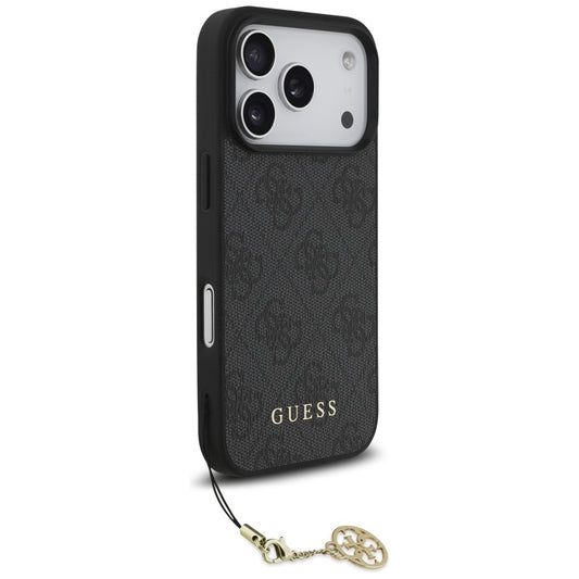 MagSafe Hülle für Apple iPhone 17 Pro, Guess, 4G Charm Cradle, Schwarz