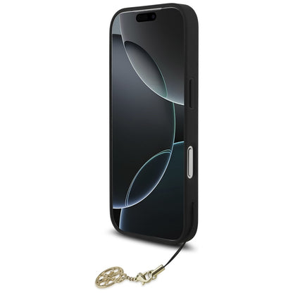 MagSafe Hülle für Apple iPhone 17 Pro, Guess, 4G Charm Cradle, Schwarz