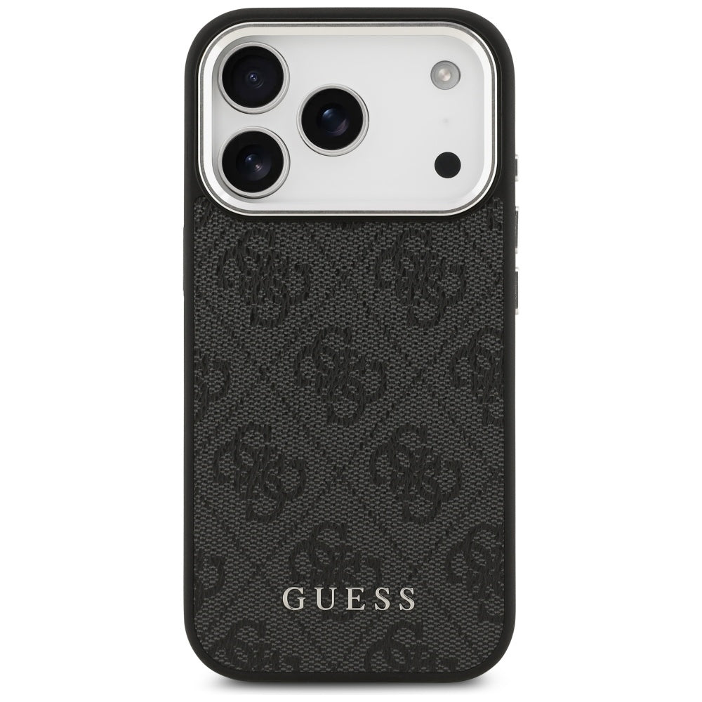 MagSafe Hülle für Apple iPhone 17 Pro, Guess, 4G Classic Logo, Schwarz