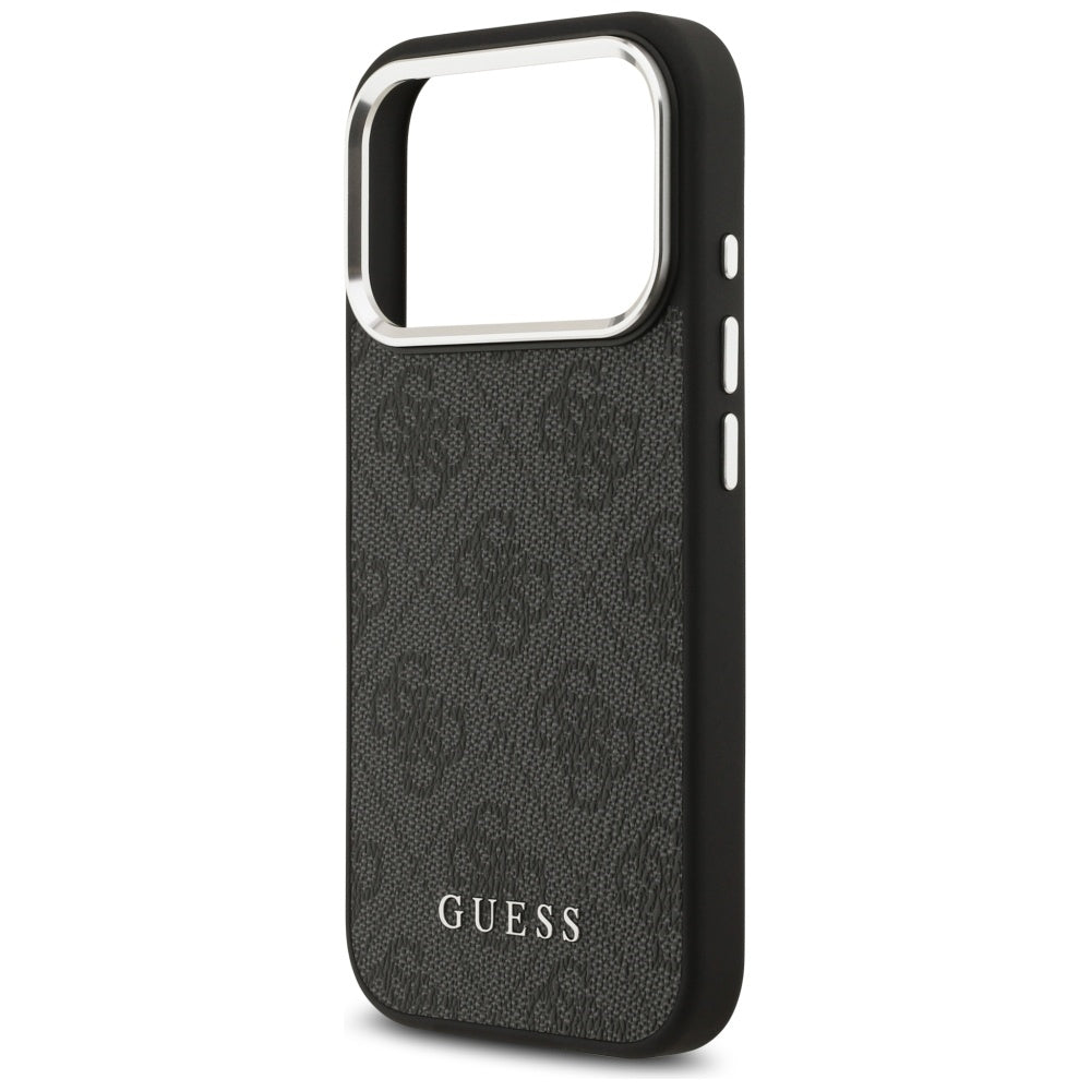 MagSafe Hülle für Apple iPhone 17 Pro, Guess, 4G Classic Logo, Schwarz