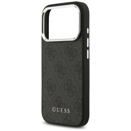MagSafe Hülle für Apple iPhone 17 Pro, Guess, 4G Classic Logo, Schwarz