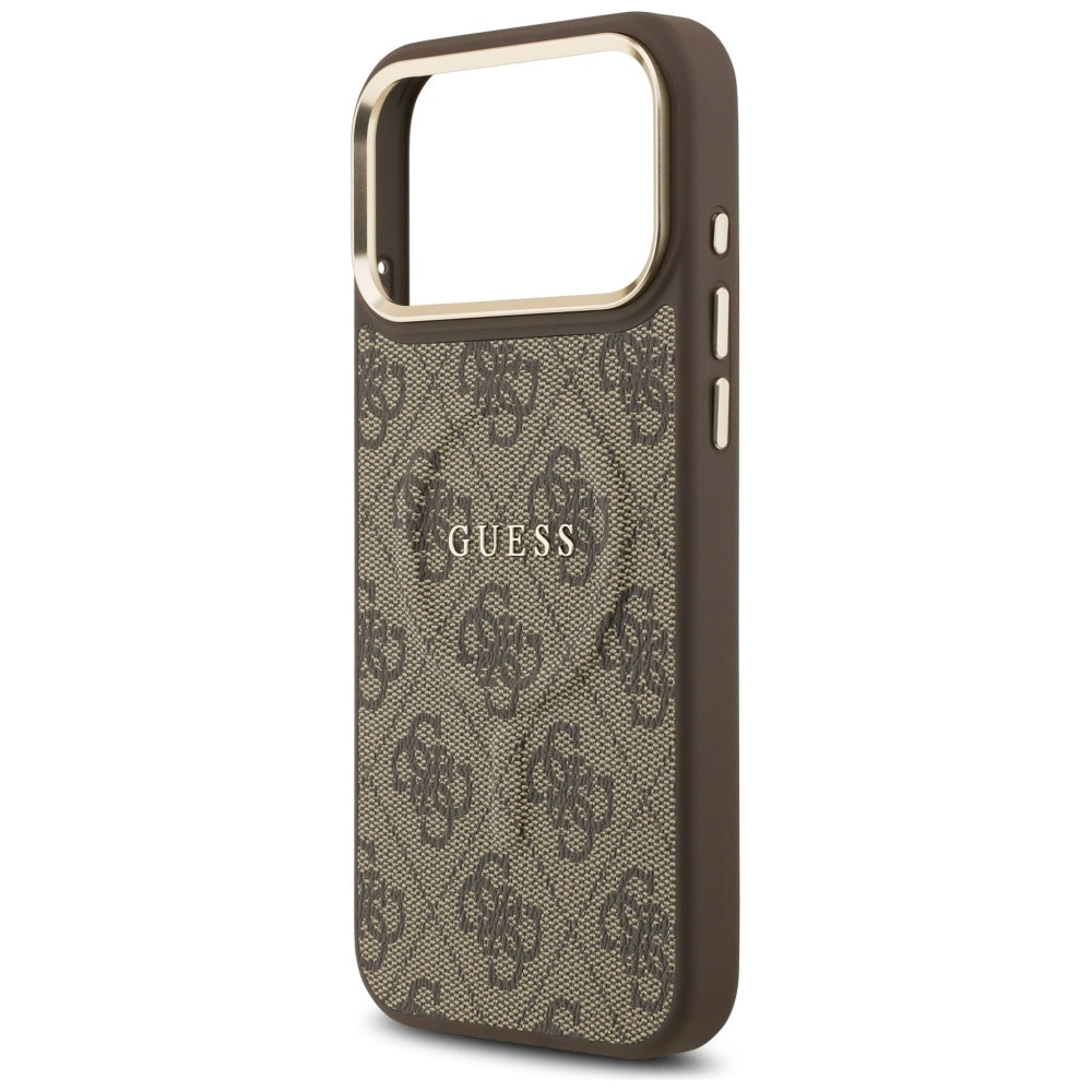 Étui MagSafe pour Apple iPhone 17 Pro, Guess, 4G Classic, Marron