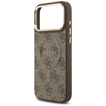 Étui MagSafe pour Apple iPhone 17 Pro, Guess, 4G Classic, Marron