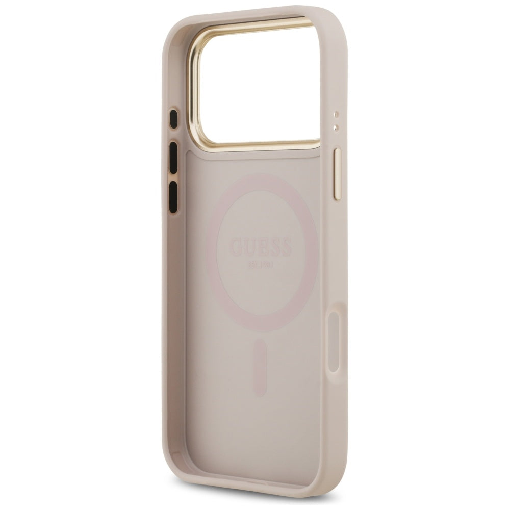 Étui MagSafe pour Apple iPhone 17 Pro, Guess, 4G Classic, Rose