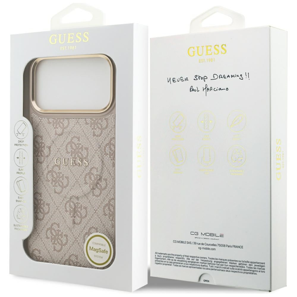 Étui MagSafe pour Apple iPhone 17 Pro, Guess, 4G Classic, Rose