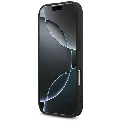 MagSafe Hülle für Apple iPhone 17 Pro, Guess, 4G Triangle Strass, Schwarz