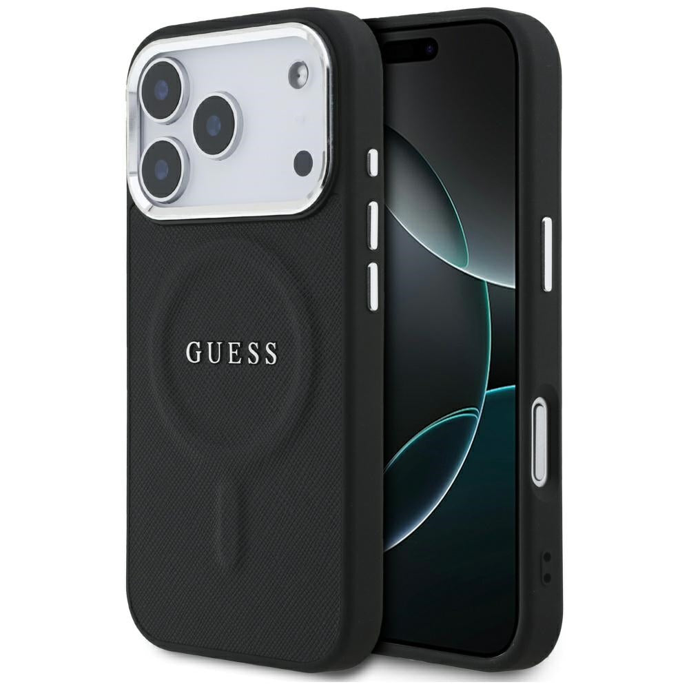 Étui MagSafe pour Apple iPhone 17 Pro, Guess, Classic Logo, Noir