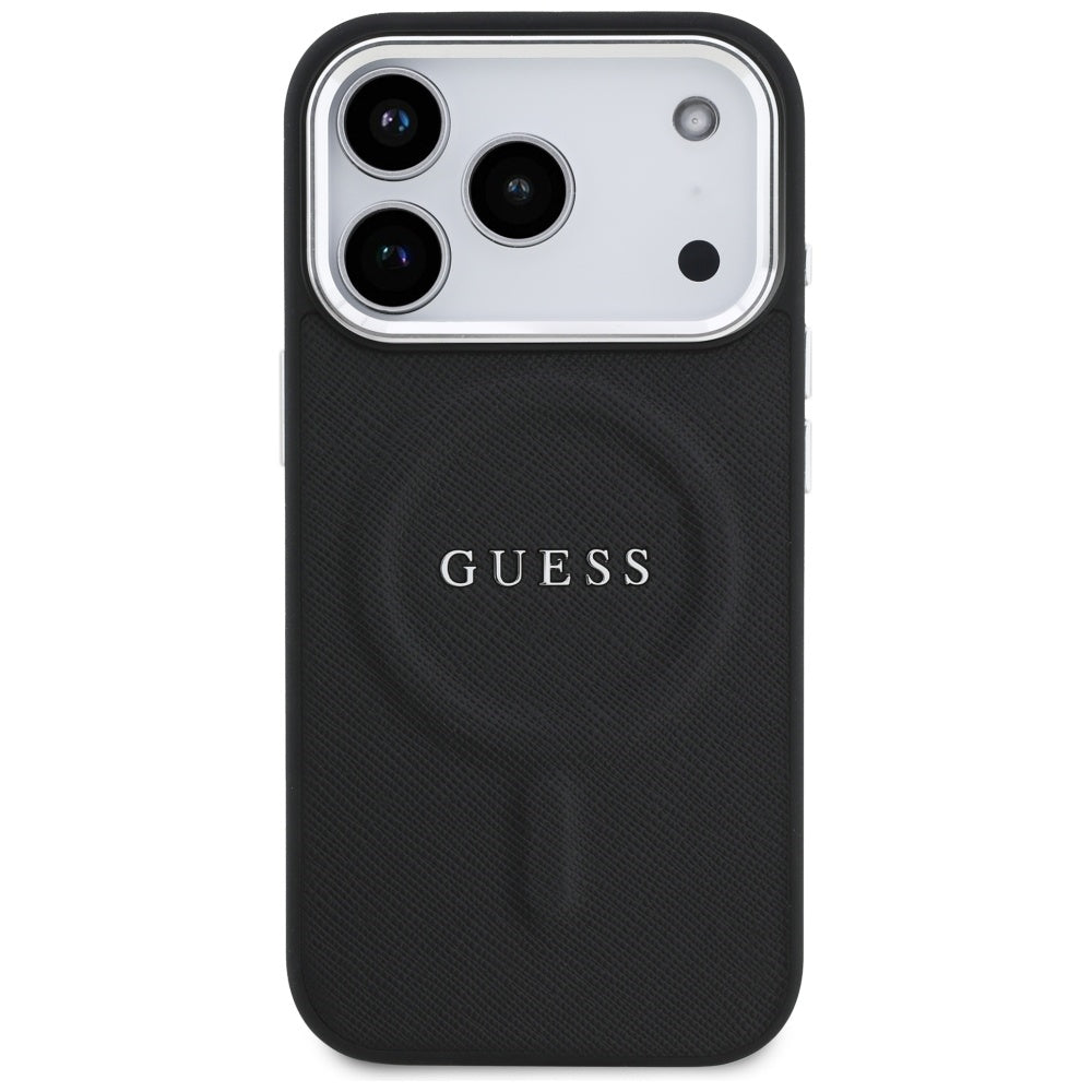Étui MagSafe pour Apple iPhone 17 Pro, Guess, Classic Logo, Noir