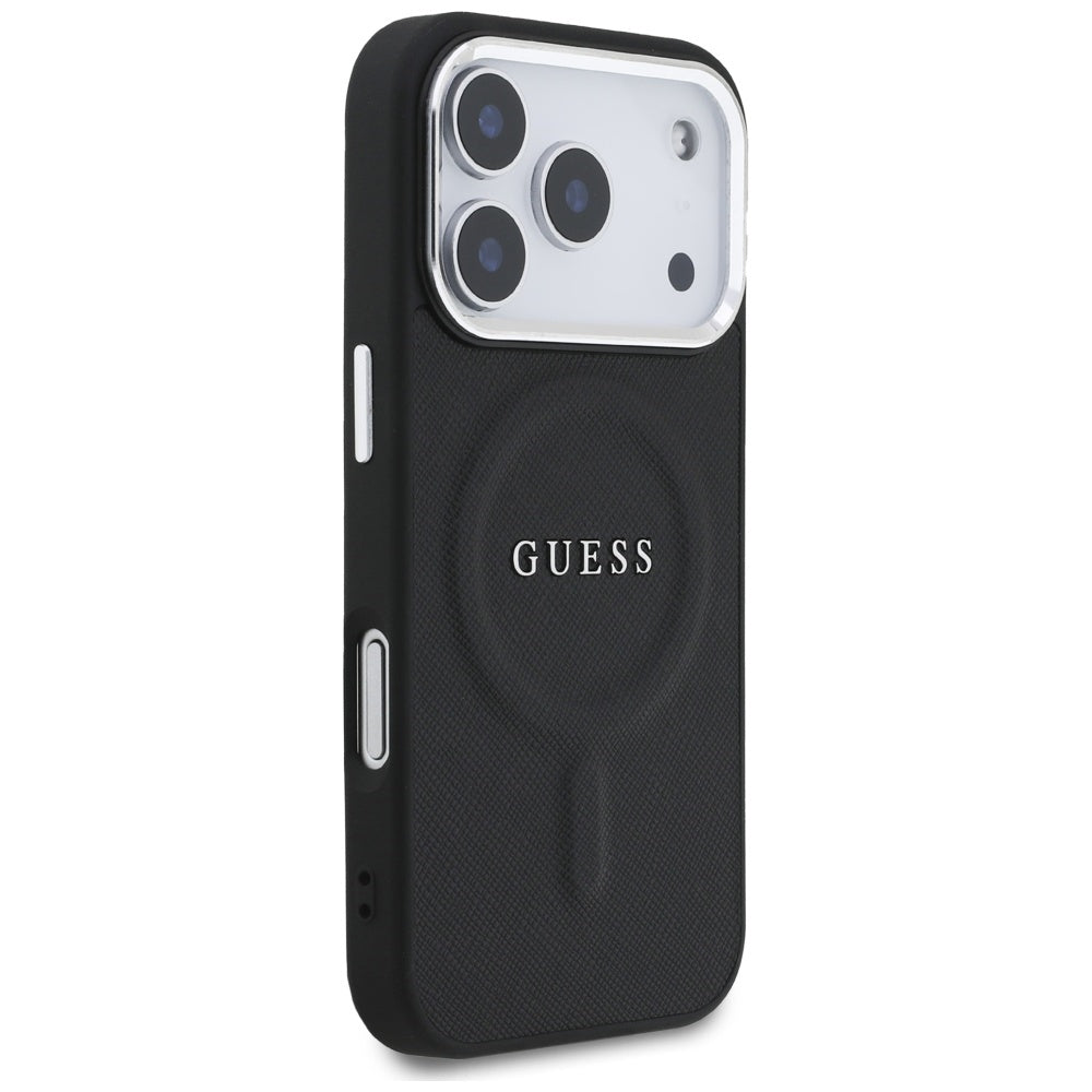 Étui MagSafe pour Apple iPhone 17 Pro, Guess, Classic Logo, Noir