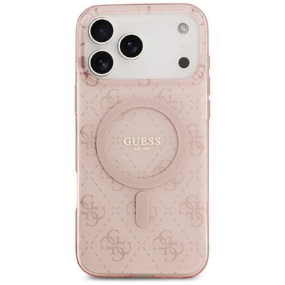 Étui MagSafe pour Apple iPhone 17 Pro, Guess, IML 4G Background, Rose