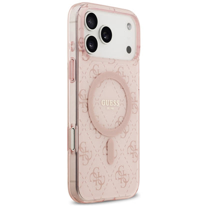 Étui MagSafe pour Apple iPhone 17 Pro, Guess, IML 4G Background, Rose