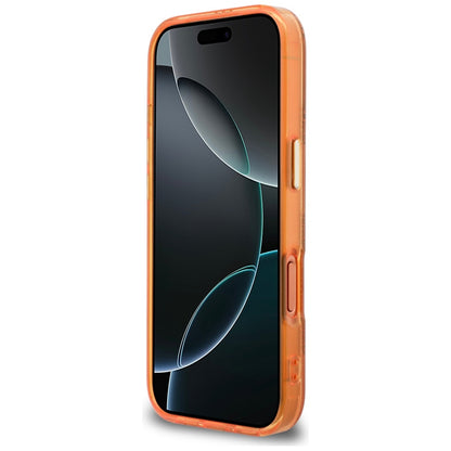 MagSafe Hülle für Apple iPhone 17 Pro, Guess, IML Peony Dot, Orange