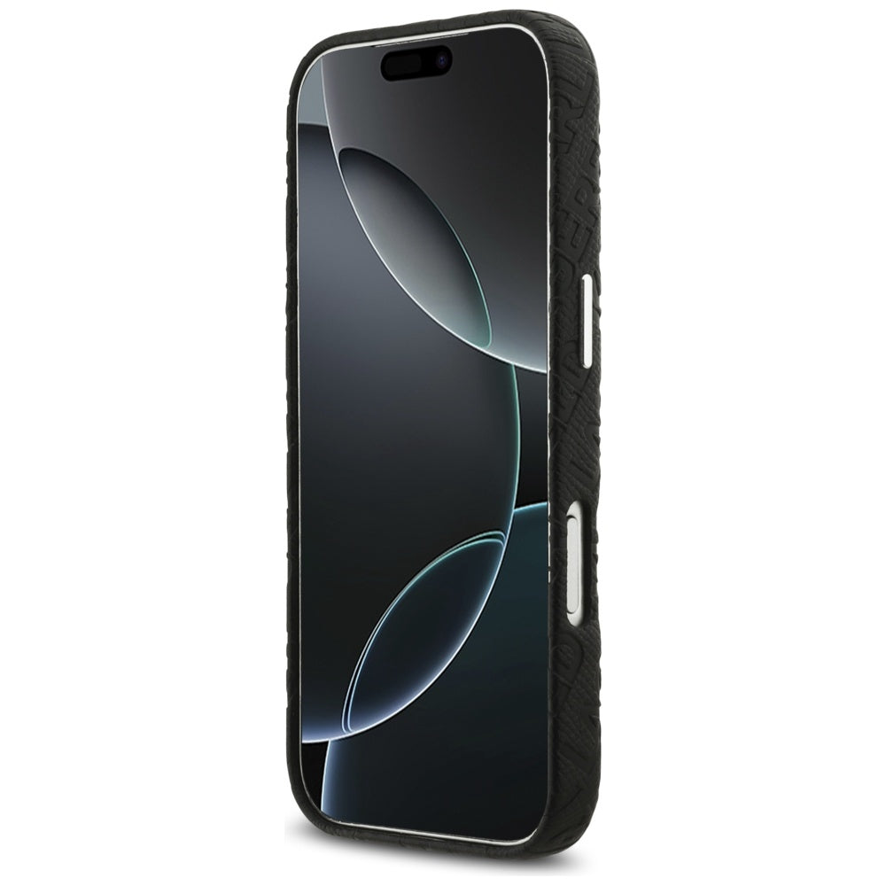 Étui MagSafe pour Apple iPhone 17 Pro, Karl Lagerfeld, FW Stamped Karl, Noir