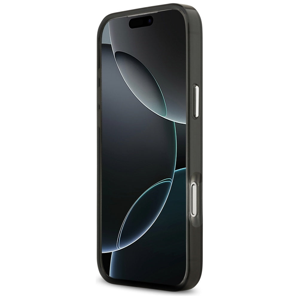 MagSafe Hülle für Apple iPhone 17 Pro, Karl Lagerfeld, IML Aquarelle Logo Karl & Choupette, Schwarz.