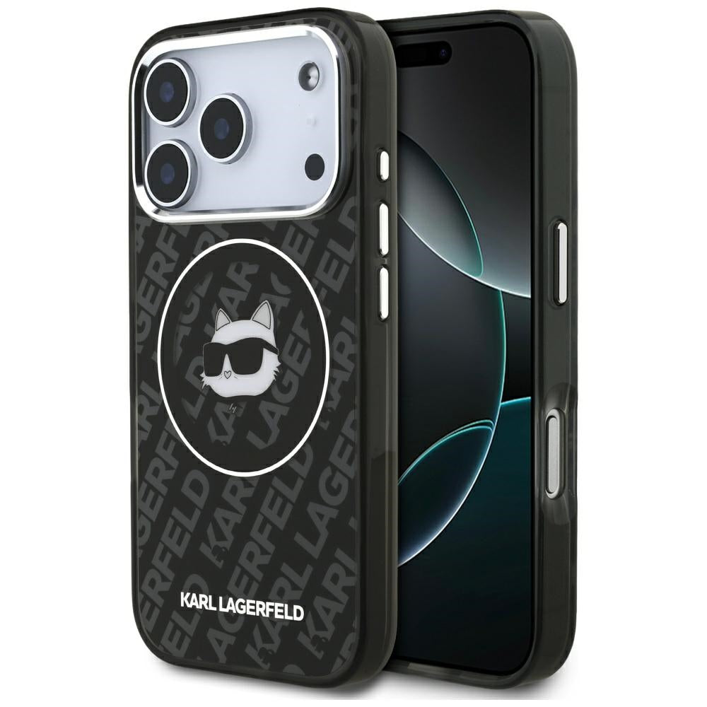 Housse MagSafe pour Apple iPhone 17 Pro, Karl Lagerfeld, IML Choupette's Head, Noire