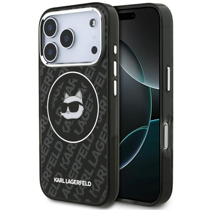 Housse MagSafe pour Apple iPhone 17 Pro, Karl Lagerfeld, IML Choupette's Head, Noire