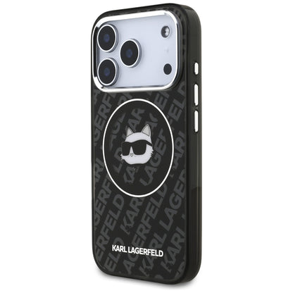 Housse MagSafe pour Apple iPhone 17 Pro, Karl Lagerfeld, IML Choupette's Head, Noire
