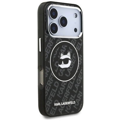 Housse MagSafe pour Apple iPhone 17 Pro, Karl Lagerfeld, IML Choupette's Head, Noire