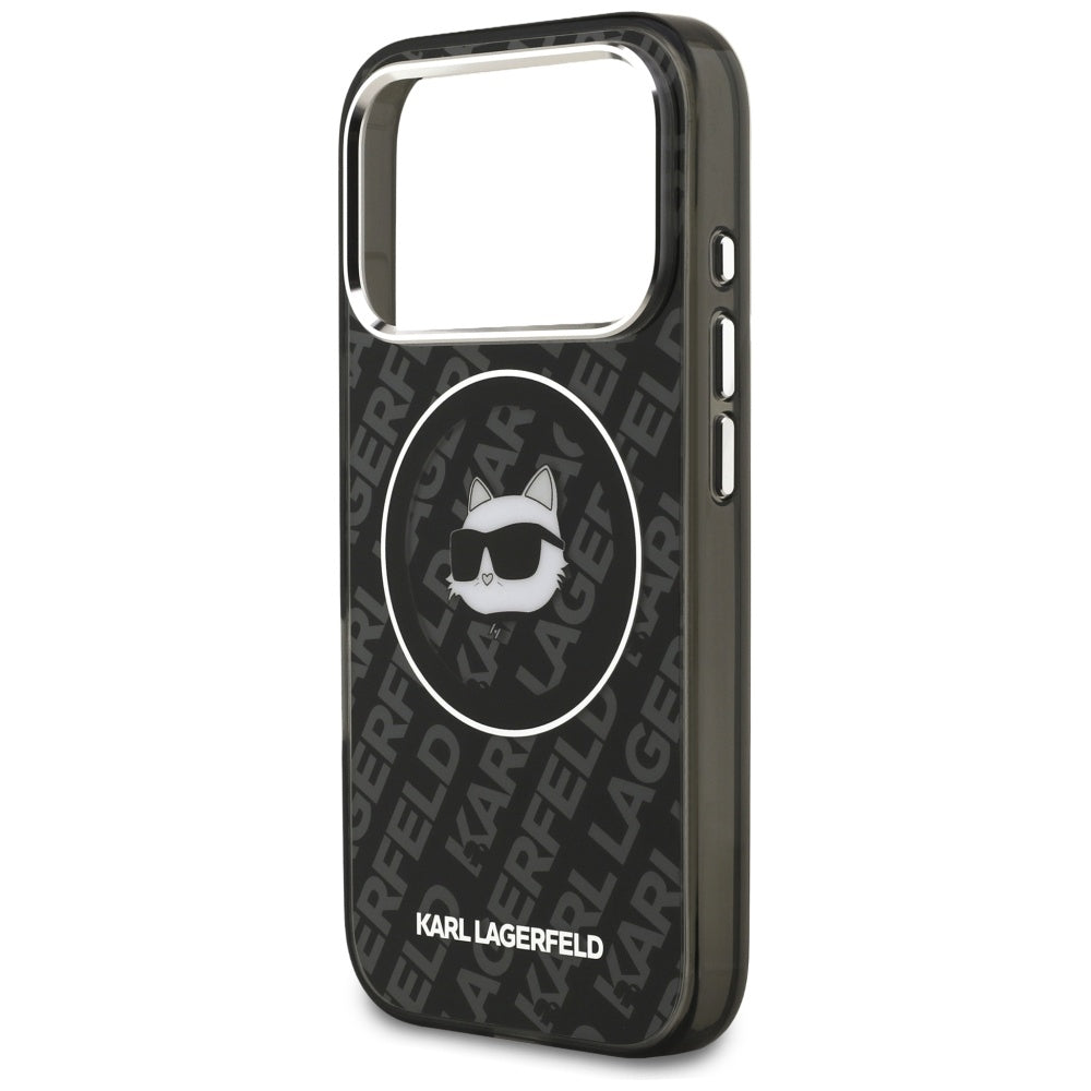 Housse MagSafe pour Apple iPhone 17 Pro, Karl Lagerfeld, IML Choupette's Head, Noire