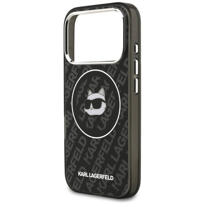 Housse MagSafe pour Apple iPhone 17 Pro, Karl Lagerfeld, IML Choupette's Head, Noire