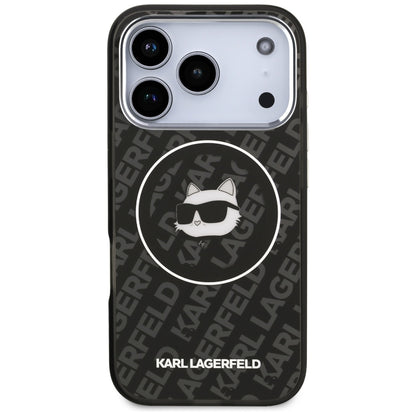 Housse MagSafe pour Apple iPhone 17 Pro, Karl Lagerfeld, IML Choupette's Head, Noire