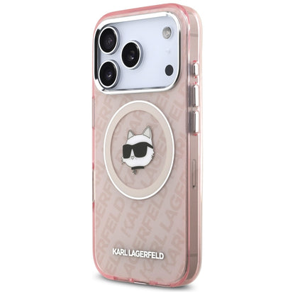 Étui MagSafe pour Apple iPhone 17 Pro, Karl Lagerfeld, IML Choupette's Head, Rose