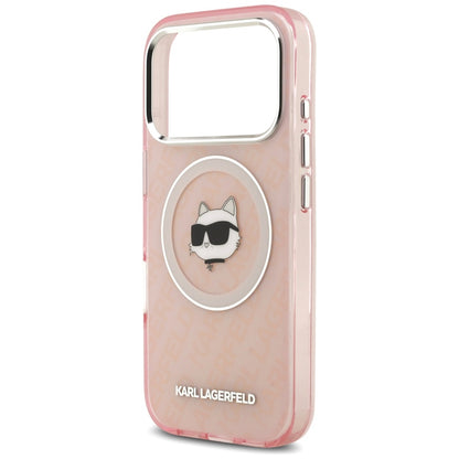 Étui MagSafe pour Apple iPhone 17 Pro, Karl Lagerfeld, IML Choupette's Head, Rose