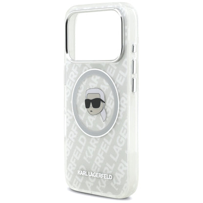Étui MagSafe pour Apple iPhone 17 Pro, Karl Lagerfeld, IML Karl's Head, Gris