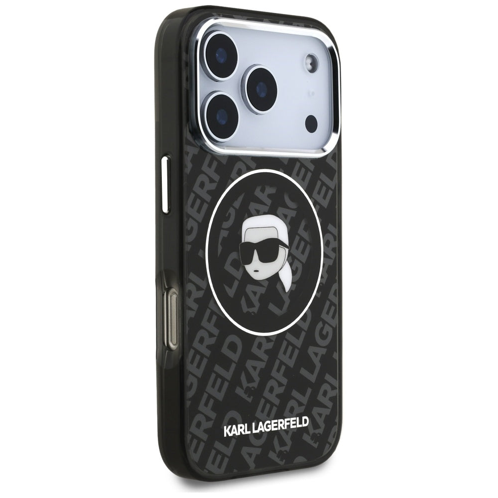 Étui MagSafe pour Apple iPhone 17 Pro, Karl Lagerfeld, IML Karl's Head, Noir