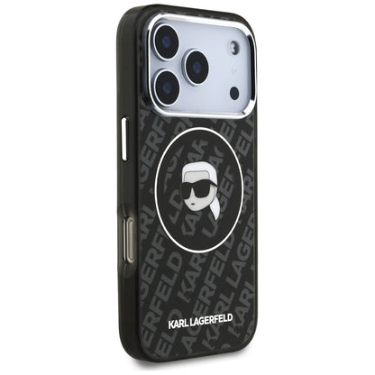 Étui MagSafe pour Apple iPhone 17 Pro, Karl Lagerfeld, IML Karl's Head, Noir