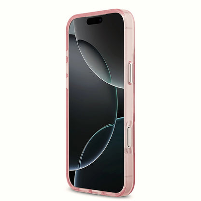 Étui MagSafe pour Apple iPhone 17 Pro, Karl Lagerfeld, IML Sketch Logo Choupette, Rose.