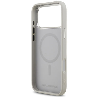MagSafe Hülle für Apple iPhone 17 Pro, Karl Lagerfeld, Karl & Choupette Pins, Grau