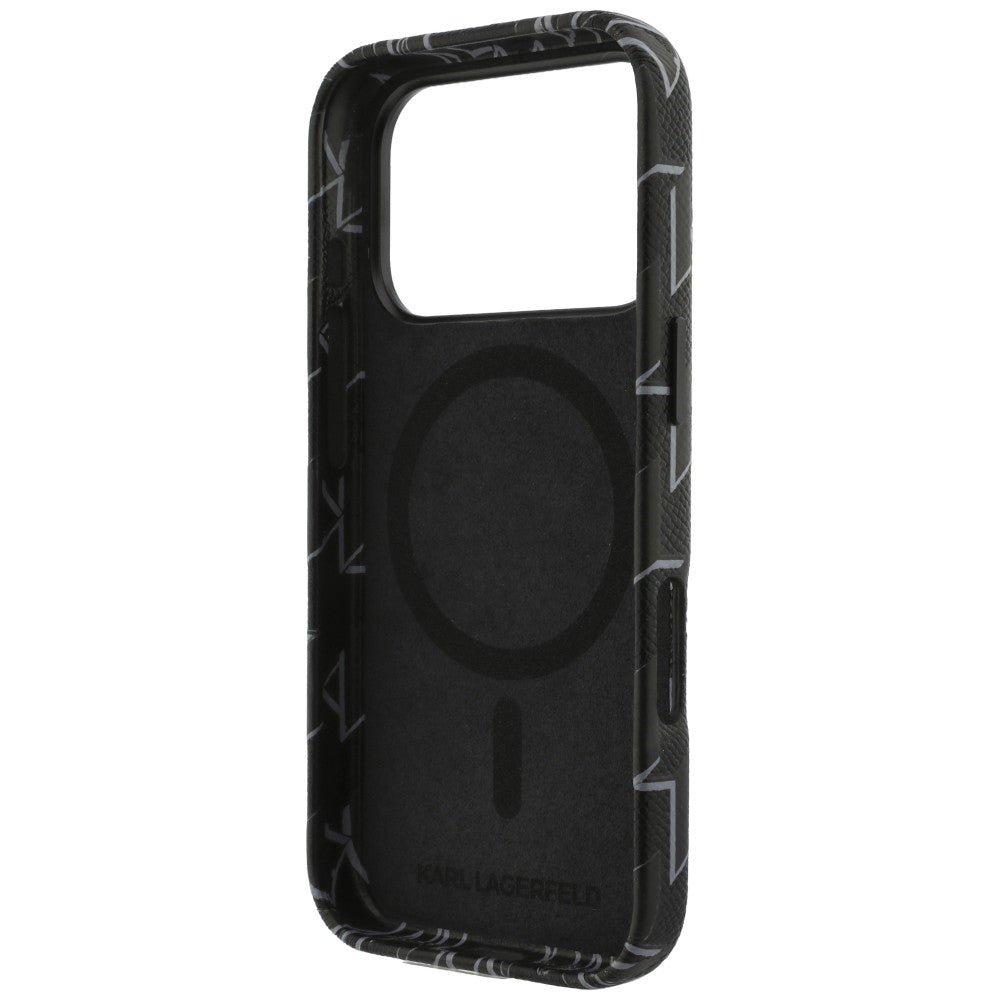 MagSafe Hülle für Apple iPhone 17 Pro, Karl Lagerfeld, KL Monogram Logo, Schwarz