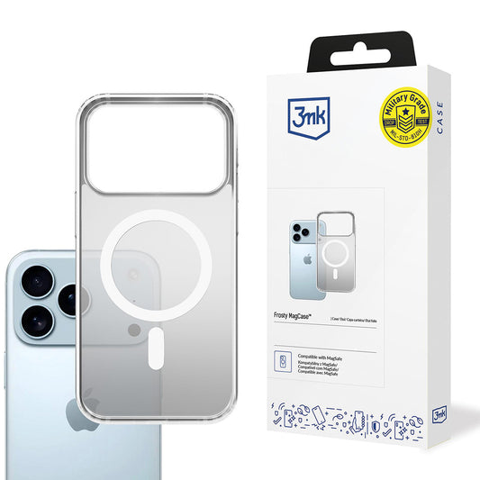Coque MagSafe pour Apple iPhone 17 Pro Max, 3MK, Frosty MagCase, Blanche