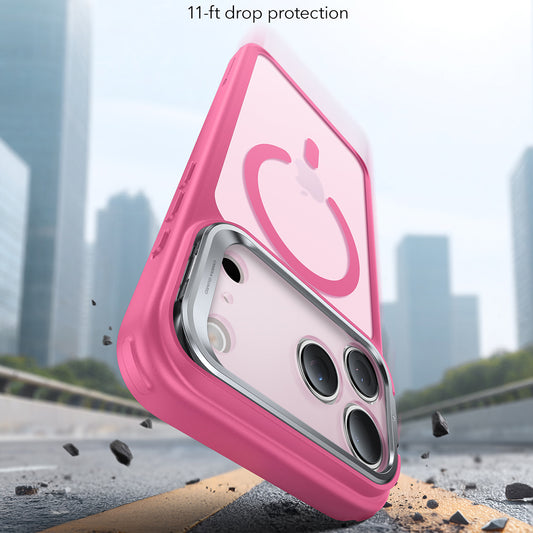 Housse MagSafe pour Apple iPhone 17 Pro Max, ESR, Classic Hybrid Kickstand, Rose Satiné