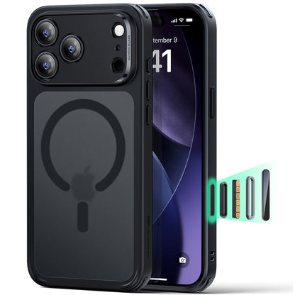 Coque MagSafe pour Apple iPhone 17 Pro Max, ESR, Classic Hybrid, Noir Satiné