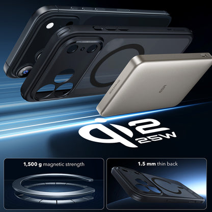 Coque MagSafe pour Apple iPhone 17 Pro Max, ESR, Classic Hybrid, Noir Satiné