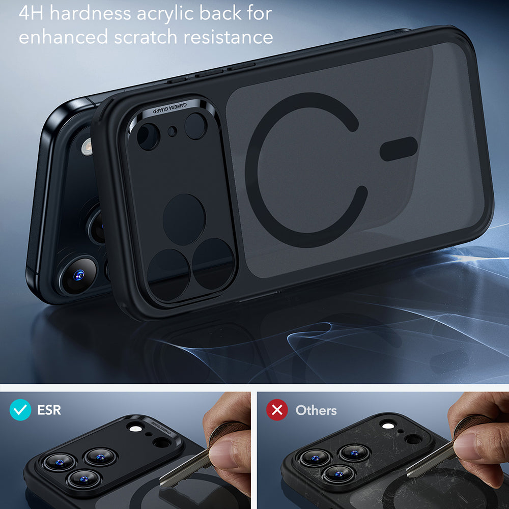 Coque MagSafe pour Apple iPhone 17 Pro Max, ESR, Classic Hybrid, Noir Satiné