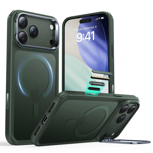 Coque MagSafe pour Apple iPhone 17 Pro Max, ESR, Classic Hybrid, Vert Satiné