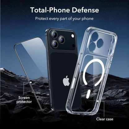 Coque MagSafe pour Apple iPhone 17 Pro Max, ESR, Classic Hybrid avec Protecteur d'Écran, Transparente
